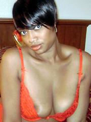 Real amateur black sexwife posing nude on